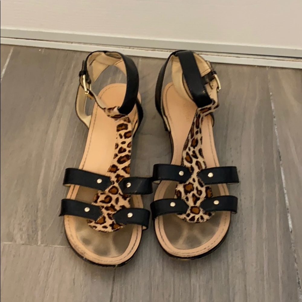 Jaguar print sandals